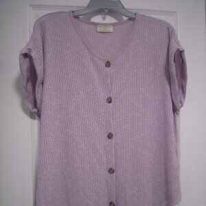 bobbie B brooks ladies' Size L Purple Short Sleeve Shirt